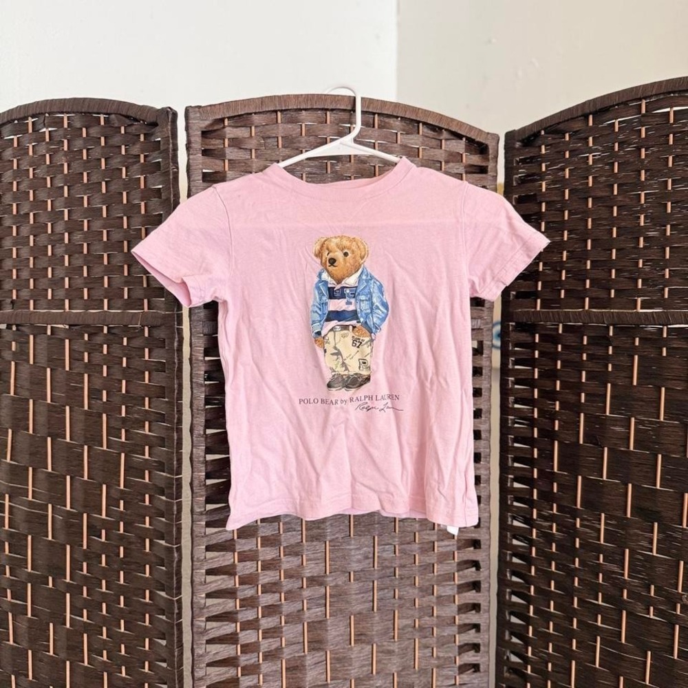 Pink Polo Ralph Lauren Kids Tee Size 6 100% Cotton Preppy Shirt